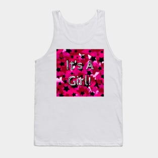 It's A Girl! Pink Stars Tank Top